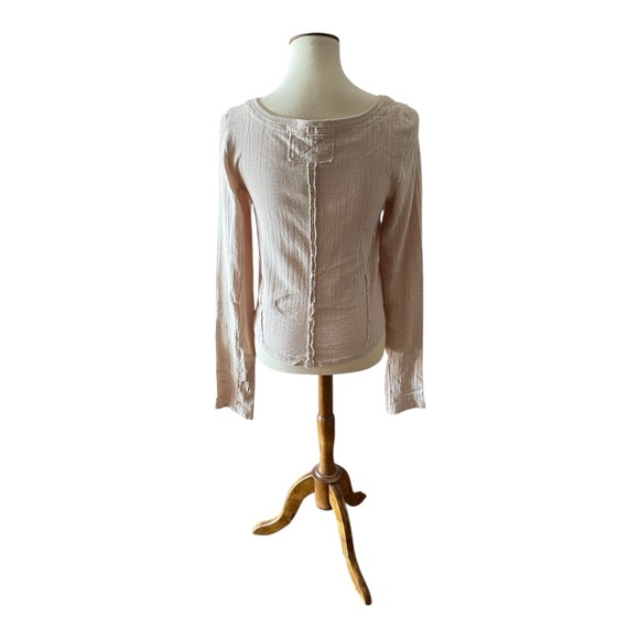 #066, free people, long sleeve tee, size L, NWT - Picture 3 of 5